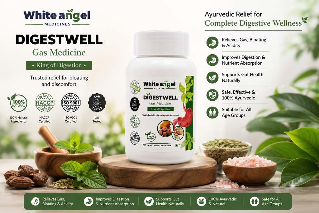 Digestwell Herbal Digestive Powder | Natural Ayurvedic Digestive Support for Gas, Bloating & Indigestion |